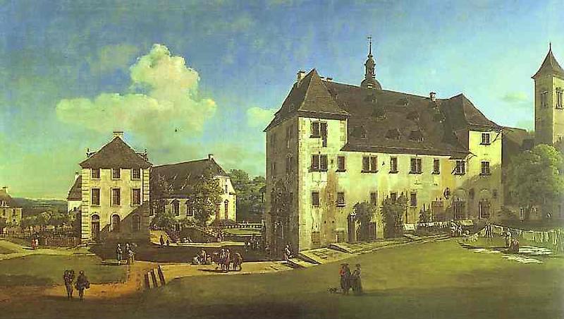 Bernardo Bellotto Courtyard of the Castle at Kaningstein from the South. France oil painting art